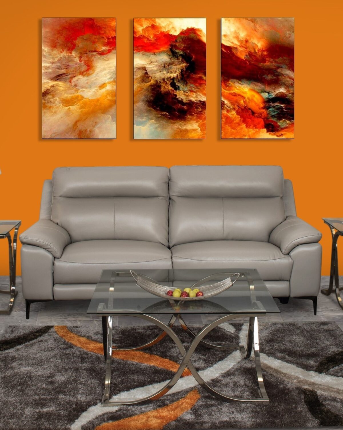 50010L25-2E UPG $5999 SOFA ELECTRIC.REC.COLOR PLOMO GRIS CUERO (50010L25-2E UPG) - Imagen 1