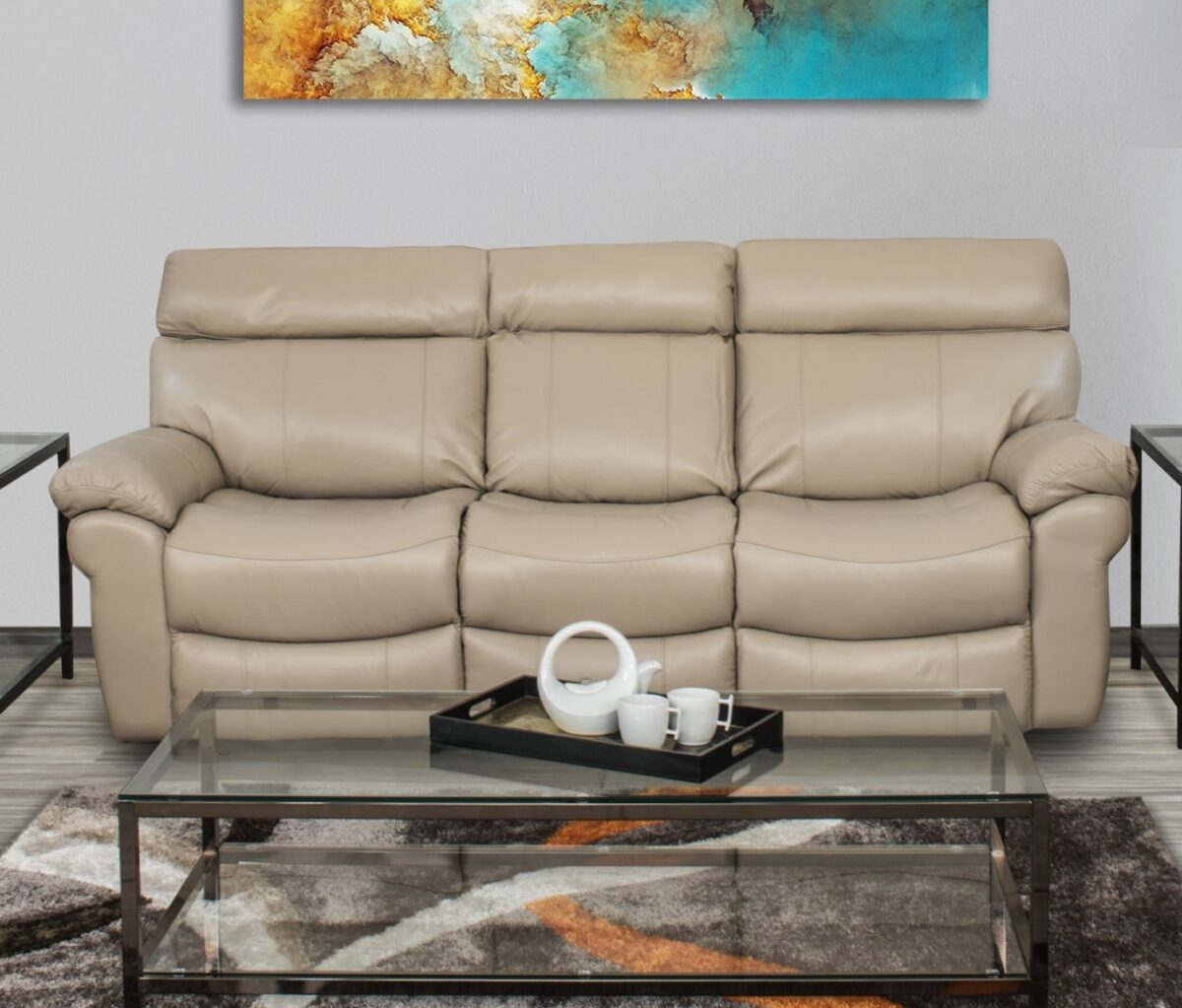 9772M SOFA $us 3199 SOFA RECLINABLE CUERO (9772M-L3-2M UB) - Imagen 1