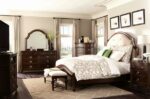 CAMA SHERWOOD QUEEN C/2 VELADORES + COMODA TV (203611QB1/B2/B3/203616)