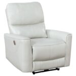 SILLON RECLINABLE MOTORIZADO LEATHER AIR IVORY (610263P) - Imagen 2