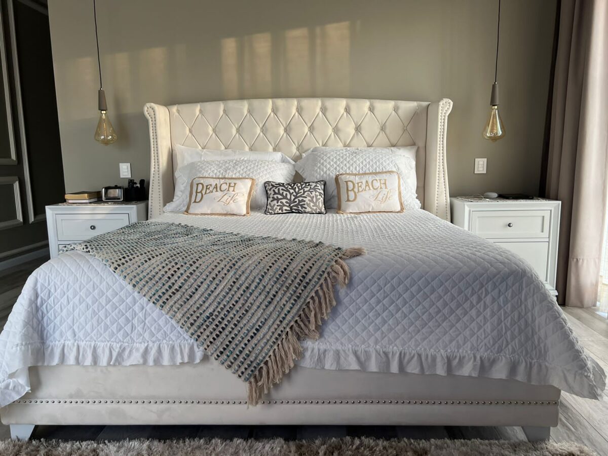 BARZINI 4 CAMA BARZINI KING C/2 VELADORES (MNECAMKING-PED) - Imagen 4