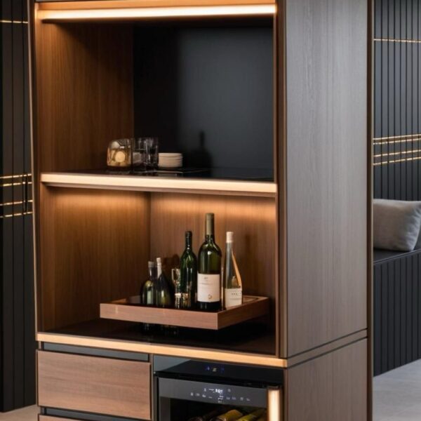 MUEBLE FRIGO BAR DE MADERA CON LUZ LED (MNE-FRIGOJDO)