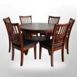 COMEDOR MADERA ROBLE CIRCULAR GIA PARA 4-6 PERSONAS (MNEMESAGIA-ROB/MNEGIA-90)