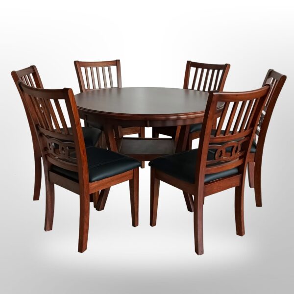 COMEDOR MADERA ROBLE CIRCULAR GIA PARA 4-6 PERSONAS (MNEMESAGIA-ROB/MNEGIA-90)