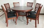 COMEDOR MADERA ROBLE CIRCULAR GIA PARA 4-6 PERSONAS (MNEMESAGIA-ROB/MNEGIA-90) - Imagen 2