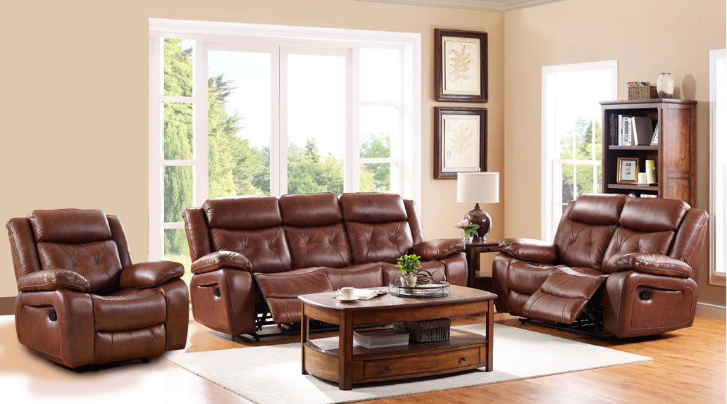 BENEDICT L2096- $10959 LIVING RECLINABLE BENEDICT CAFE CLARO CUERO ITALIANO (L2096-15/20/30LBN) - Imagen 1