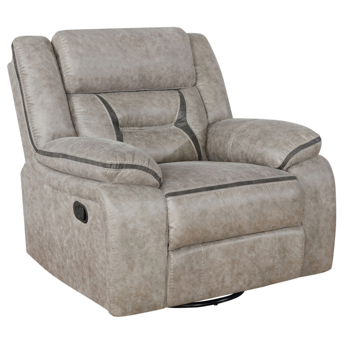 SILLON RECLINABLE,MECEDORA Y GIRATORIO MICROFIBRA TAUPE (651353) - Imagen 3