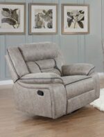 SILLON RECLINABLE,MECEDORA Y GIRATORIO MICROFIBRA TAUPE (651353)