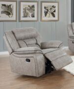 SILLON RECLINABLE,MECEDORA Y GIRATORIO MICROFIBRA TAUPE (651353) - Imagen 2