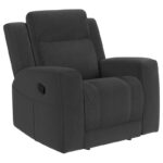 SILLON RECLINABLE, MECEDORA MICROFIBRA CHARCOAL (610286) - Imagen 2